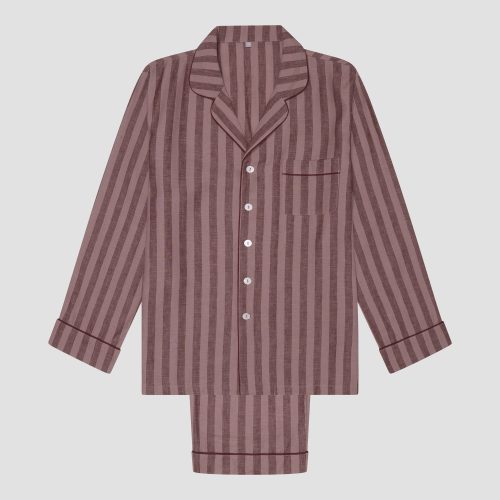 PigletinBed Men sLinenTencelStripePJ Port Woodrose TrousersSet