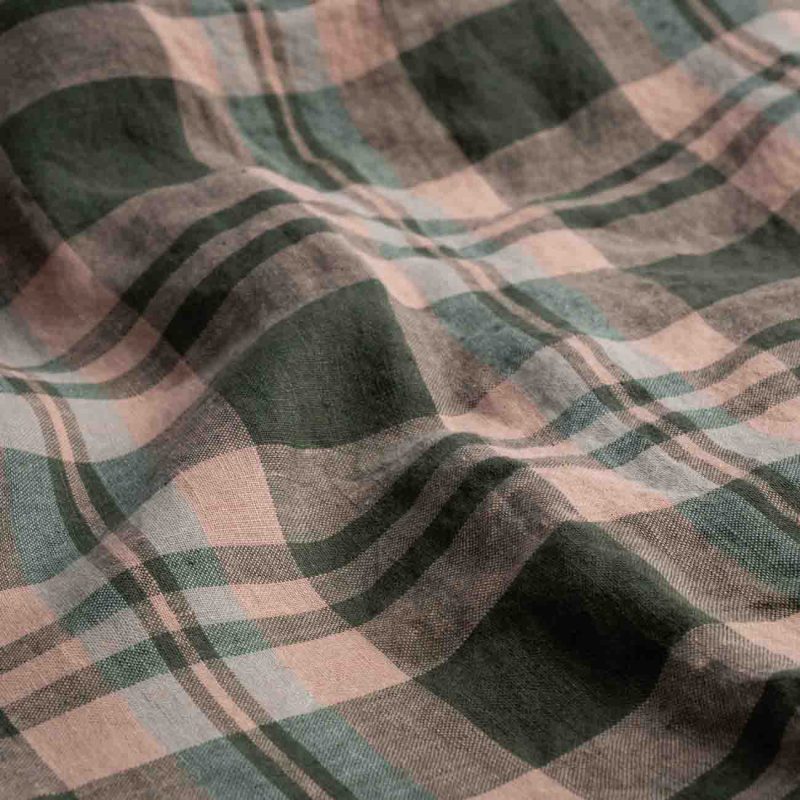 PigletinBed PlaidCheckLinenBedding FlatSheet FernGreen 2 9331926f 582d 43db a8fc cc13d4e01c82