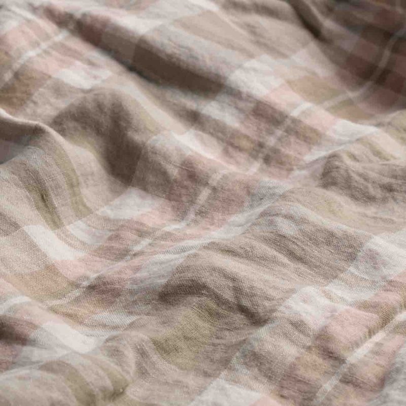 PigletinBed PlaidCheckLinenBedding FlatSheet Taupe 2 bee8c821 abe3 40c9 acfe 6302e4a85e0e