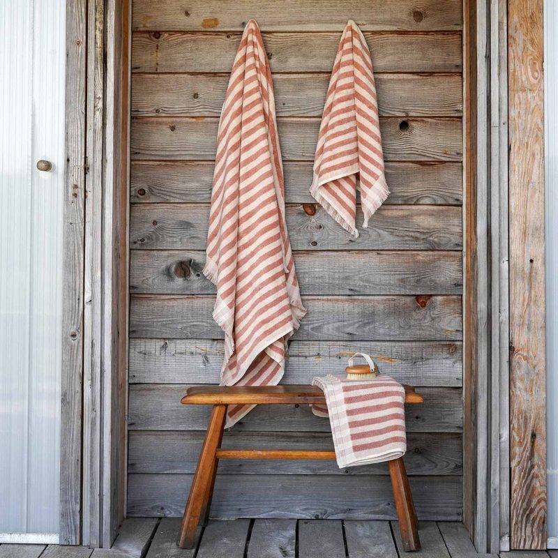 PigletinBed Sand Shell Stripe Cotton Towels