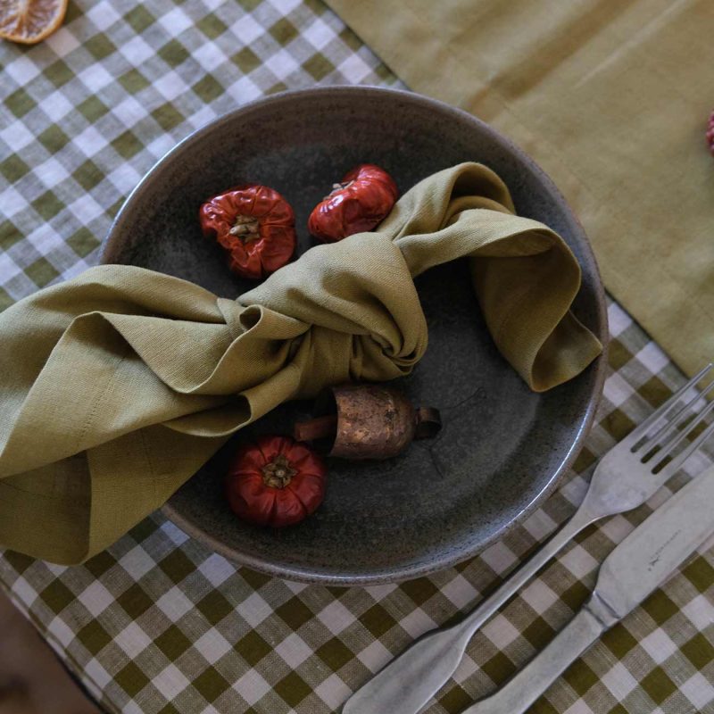 PigletinBed Tableware LinenNapkin Botanical Green Lifestyle 1