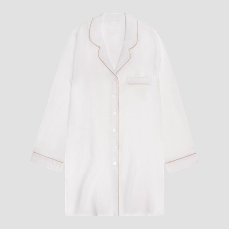 PigletinBed TencelLinenNightShirt Pearl