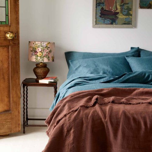 PigletinBed WaffleChambrayBedding Teal DuvetCover 2 a6da391f 53da 4683 b552 2da31b953f39