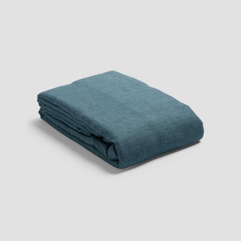 PigletinBed WaffleLinenCottonBedding DuvetCover Teal 1 GreyBG 22587d5f cfd9 4942 8954 02442cc7448c