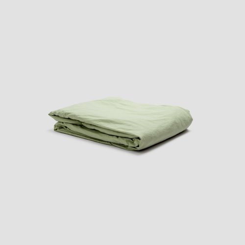 PigletinBed WashedCotton FittedSheet Apple 1 greyBG