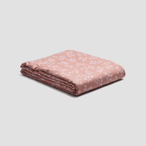 PigletinBed WashedCottonFlatSheet SpringSprig Chestnut 1 GreyBG