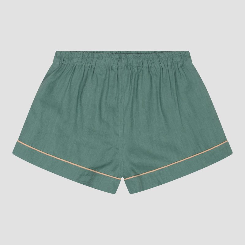 PigletinBed Women sLinenTencelPJ TranquilGreen Shorts