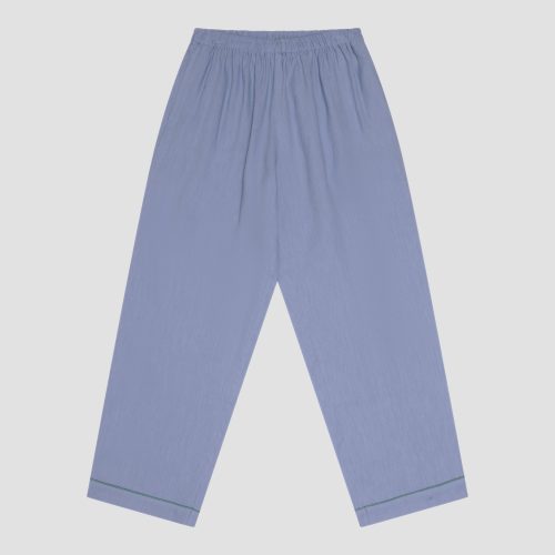 PigletinBed Women sLinenTencelPJ WaveBlue Trousers