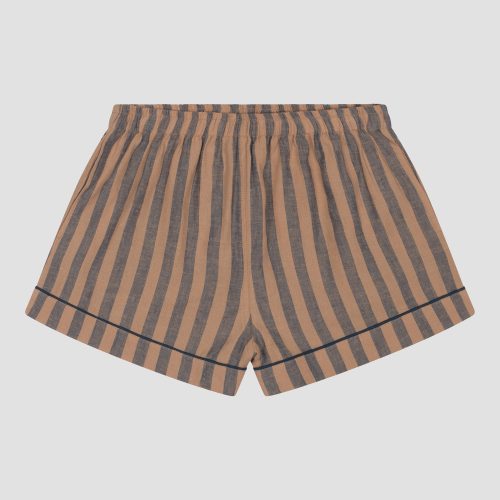 PigletinBed Women sLinenTencelStripePJ Blue Porcini Shorts